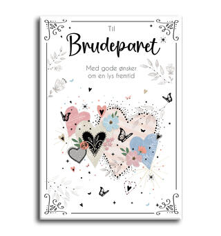 Dobbelt bryllupskort Brudeparet A6 dobbelt kort