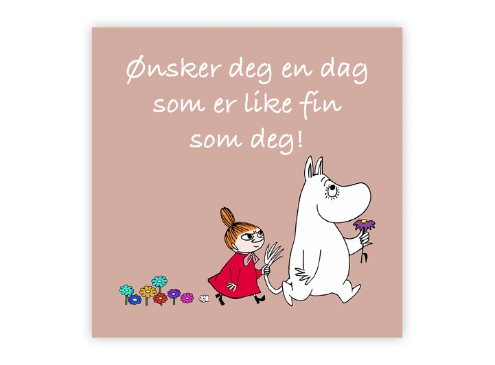 Mummi dobbeltkort - Gratulerer med dagen 12 cm Mummi 