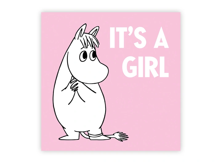 Mummi dobbeltkort - It's a girl 12 cm Mummi 