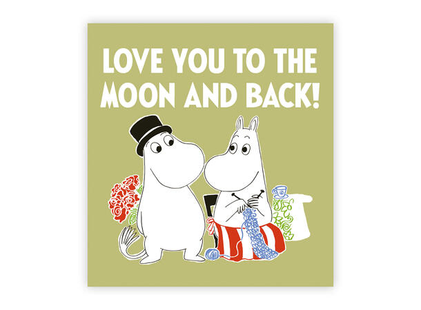Mummi dobbeltkort - Love you to the 7,5 cm Mummi 