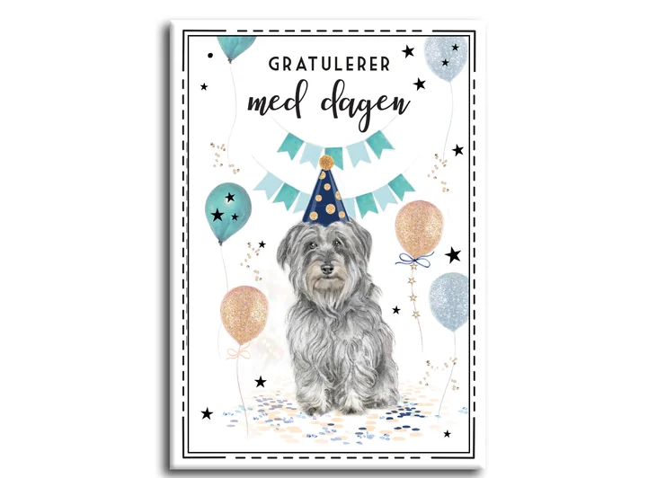Dobbelt gratulasjonskort Gratulerer A6 dobbelt kort 