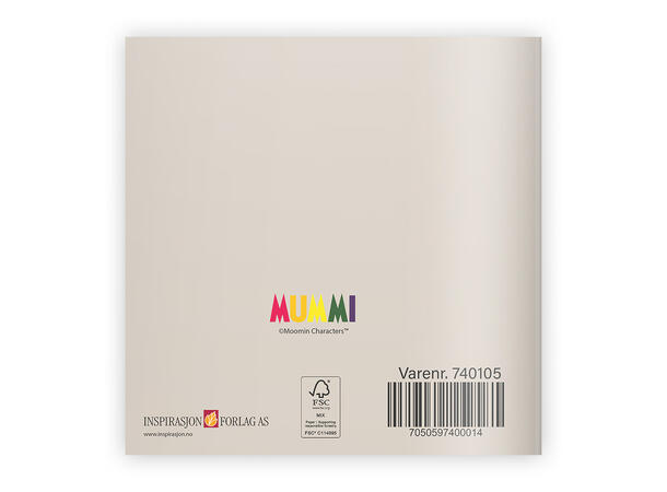 Mummi dobbeltkort - Jeg er heldig som 7,5 cm Mummi