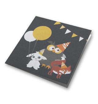 Blafre kort lite - Bursdag, Skogsvenner Dobbelt kort