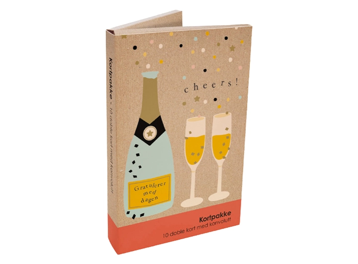 Kortpakke Cheers 2 x 5 doble kort 
