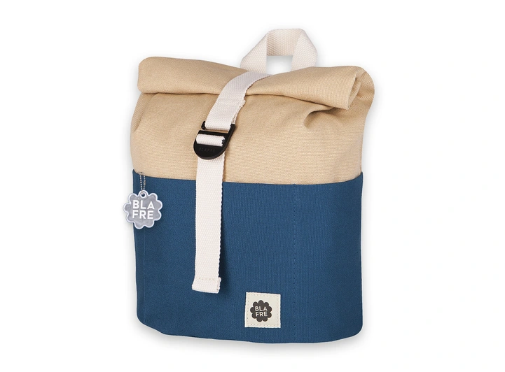 Blafre rullesekk - 7L mørk blå/beige 1-4 år 