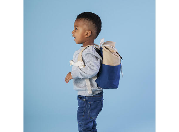 Blafre rullesekk - 7L mørk blå/beige 1-4 år