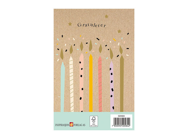 Kortpakke Gratulerer 2 x 5 doble kort