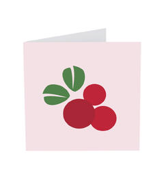 Blafre kort lite - Tyttebær Dobbelt kort