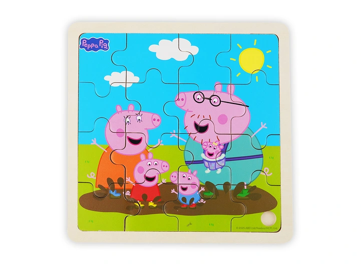 Peppa Gris Rammepuslespill 16 brikker 3 + 