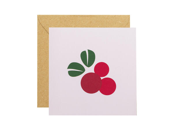 Blafre kort stort - Tyttebær Dobbelt kort