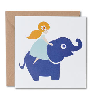 Blafre kort stort - Lotta Love Elefant Dobbelt kort