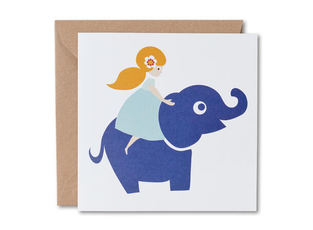 Blafre kort stort - Lotta Love Elefant Dobbelt kort