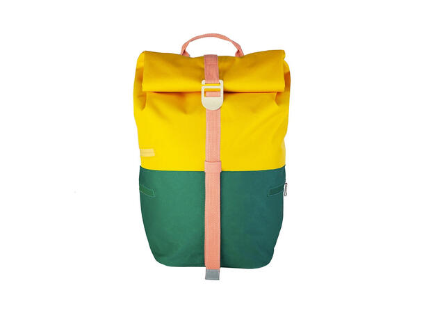 Blafre skole-/tursekk 24L mørk grønn/gul 6-10 år