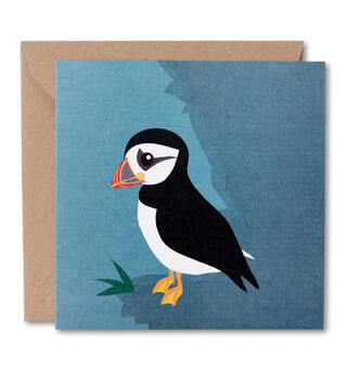 Blafre kort stort - Lundefugl Dobbelt kort