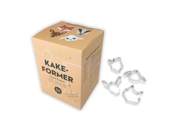 Blafre kakeformer - Skogsvenner Sett med 4 