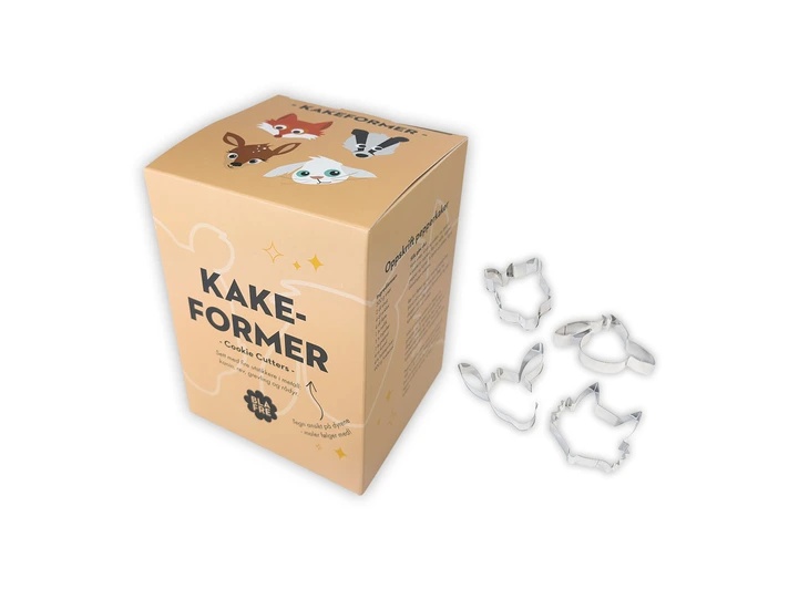 Blafre kakeformer - Skogsvenner Sett med 4 