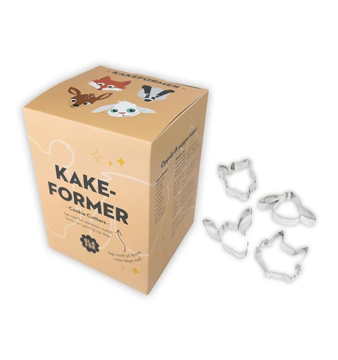 Blafre kakeformer - Skogsvenner Sett med 4