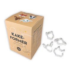 Blafre kakeformer - Skogsvenner Sett med 4