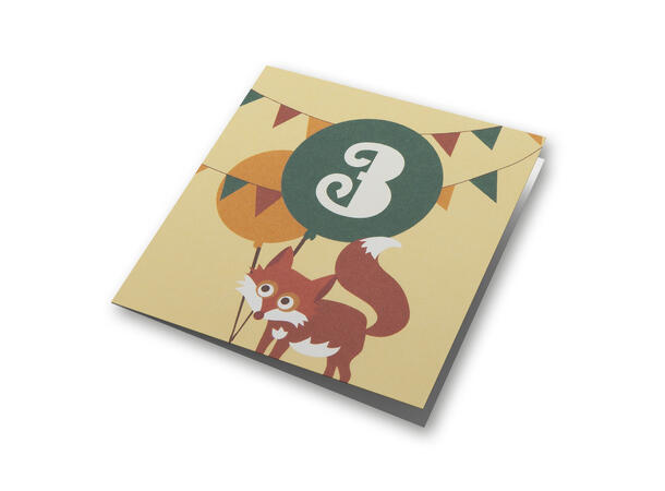 Blafre kort lite - Bursdag 3 år, Rev Dobbelt kort