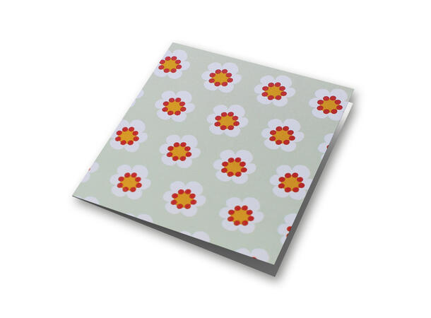 Blafre kort lite - Blomster Dobbelt kort
