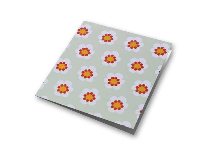 Blafre kort lite - Blomster Dobbelt kort 