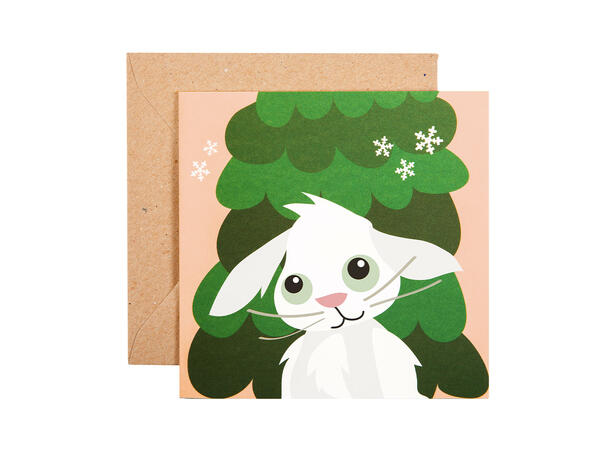 Blafre kort stort - Kanin jul Dobbelt kort