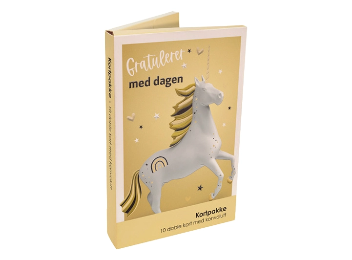 Kortpakke Unicorn 2 x 5 doble kort 