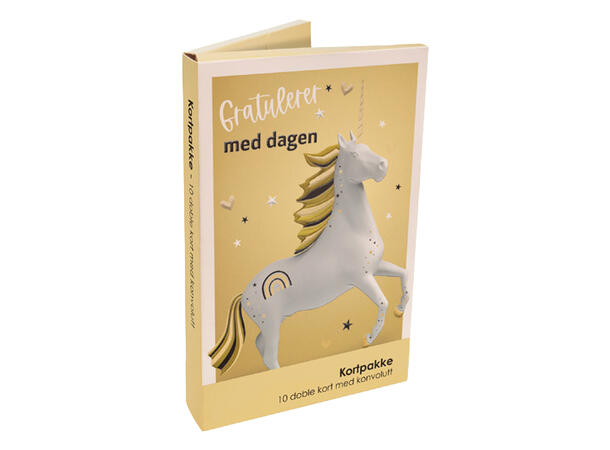 Kortpakke Unicorn 2 x 5 doble kort