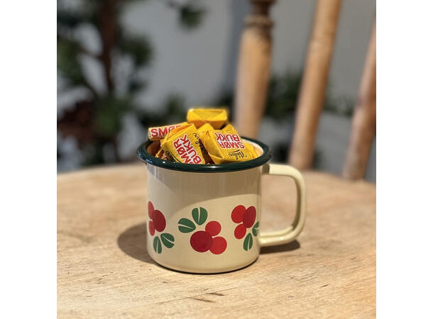 Blafre emaljekopp - Tyttebær 2,5 dl 