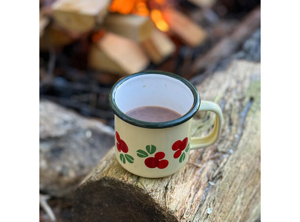 Blafre emaljekopp - Tyttebær 2,5 dl 