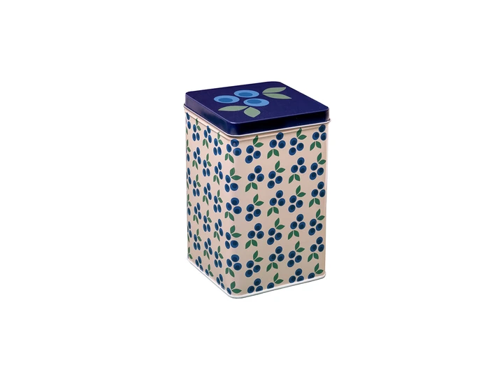 Blafre høy metallboks - Blåbær 16 cm 
