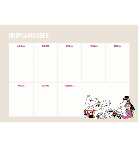 Mummi ukeplanlegger - Mummifamilien A4
