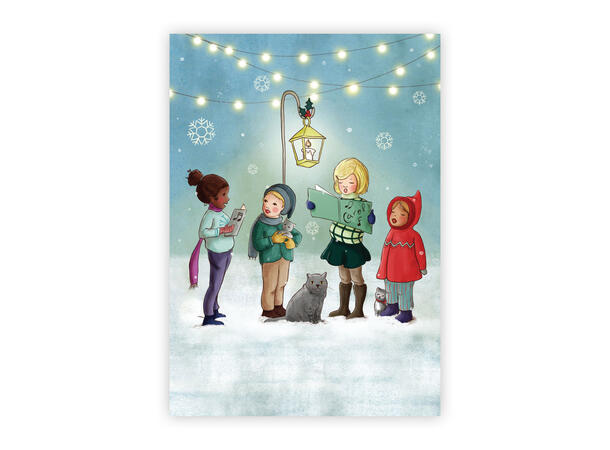 Belle & Boo - Postkort Carol singers A6 