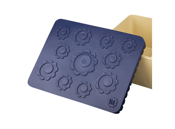 Blafre lokk treroms matboks - Blomst Mørk blå