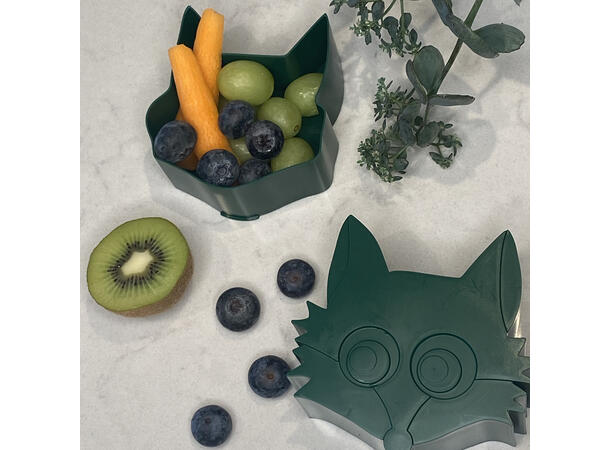 Blafre matboks i plast mini - Rev Mørk grønn