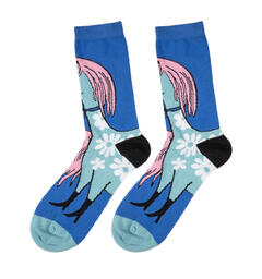 Mummi Sokker - Blomsterhesten Blå Voksenklær fra Mummi