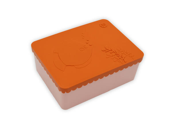 Blafre matboks i plast treroms - Fisk Oransje/Lys rosa