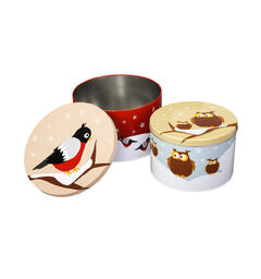 Blafre kakeboks - Dompap og Ugle 2 pk Jul