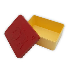 Blafre matboks i plast ett rom - Traktor Rød/lys gul