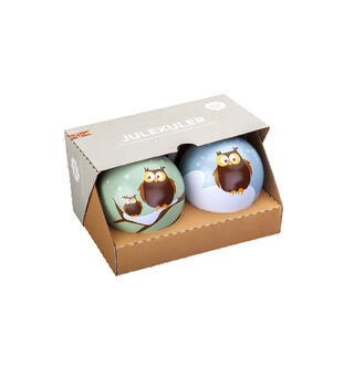 Blafre julekuler - Ugle 2 pk