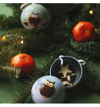 Blafre julekuler - Ugle 2 pk