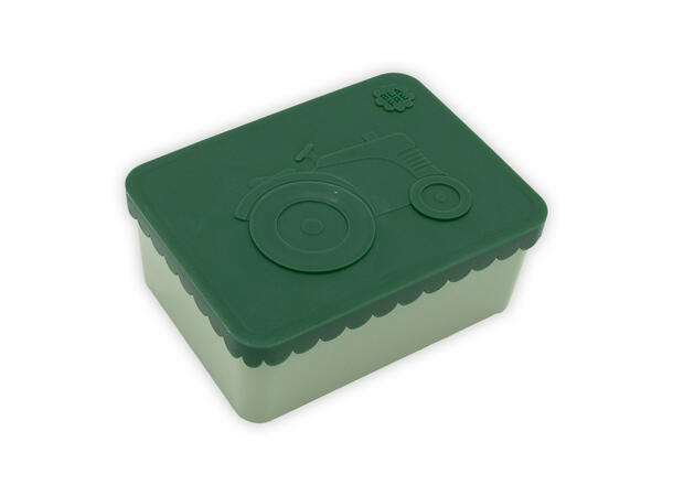 Blafre matboks i plast ett rom - Traktor Mørk grønn/lys grønn