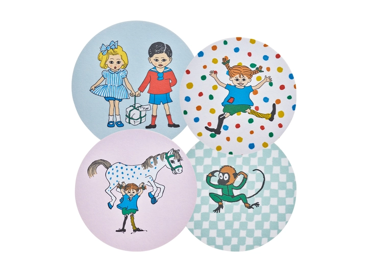 Pippi glassbrikker - Hoppsansa 4 stk 