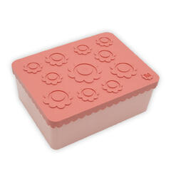 Blafre matboks i plast treroms - Blomst Rosa/lys rosa