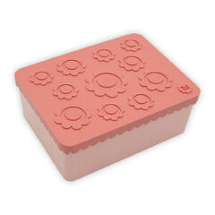 Blafre matboks i plast treroms - Blomst Rosa/lys rosa