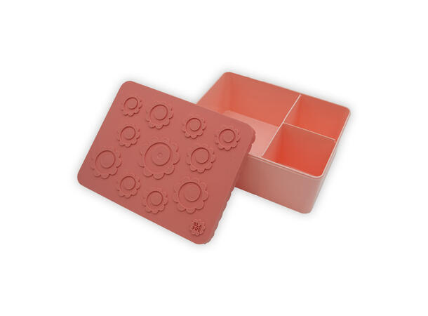 Blafre matboks i plast treroms - Blomst Rosa/lys rosa