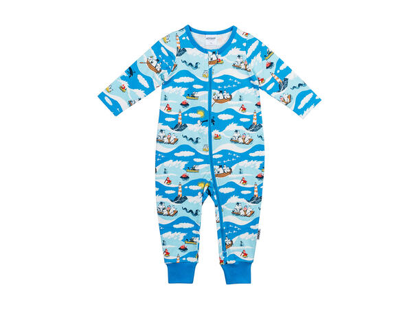 Mummi Pyjamas - Bølger Blå Babyklær fra Mummi