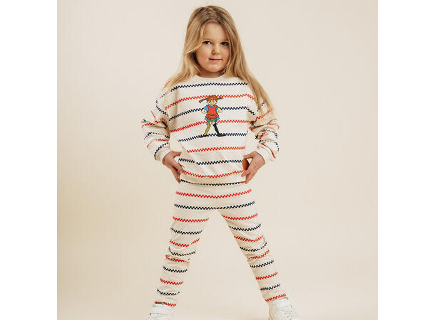 Pippi Leggings - Stripete hvit Barneklær fra Pippi