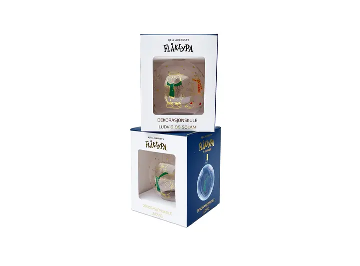 Flåklypa Julekule - Ludvig og Solan 7cm 2024 