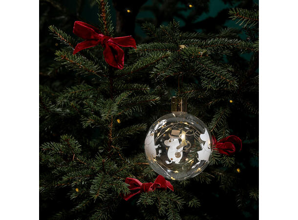 Mummi Dekorasjonskule - med leddlys 11 CM  Sparkling Stars